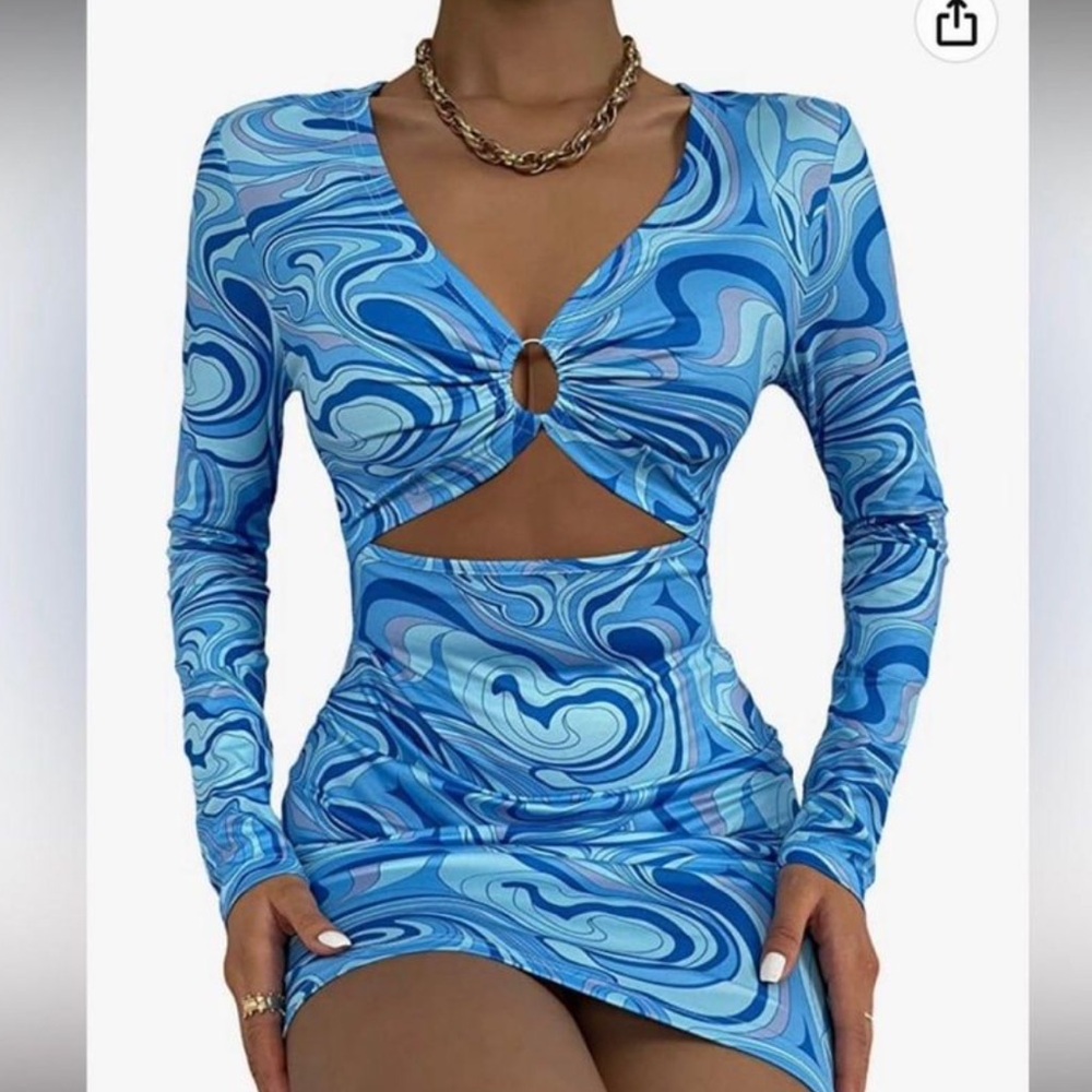 Marble print dress